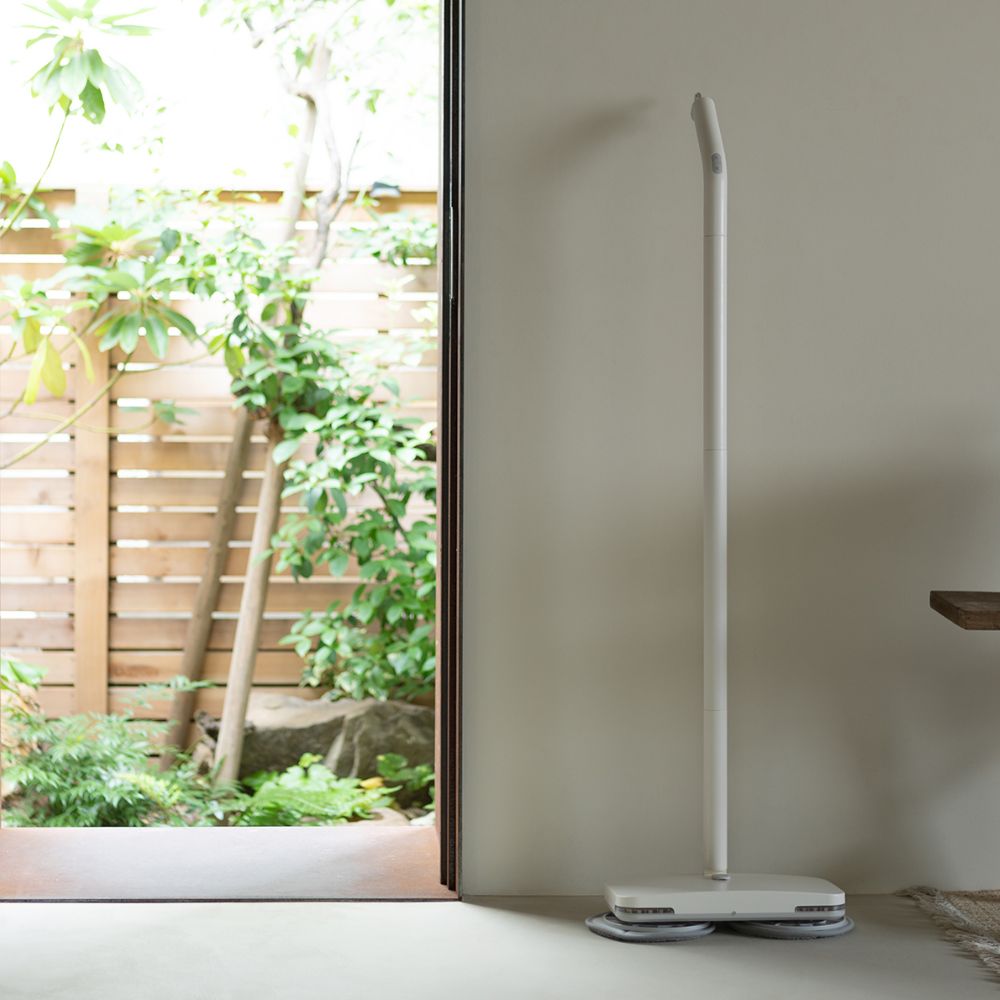 全2色　±0 激落ちくん コードレス電動モップ H020　プラスマイナスゼロ コードレス 充電式 床掃除 モップ  回転 水拭き 電動 充電式 水噴射 フローリング | ±0 | 12