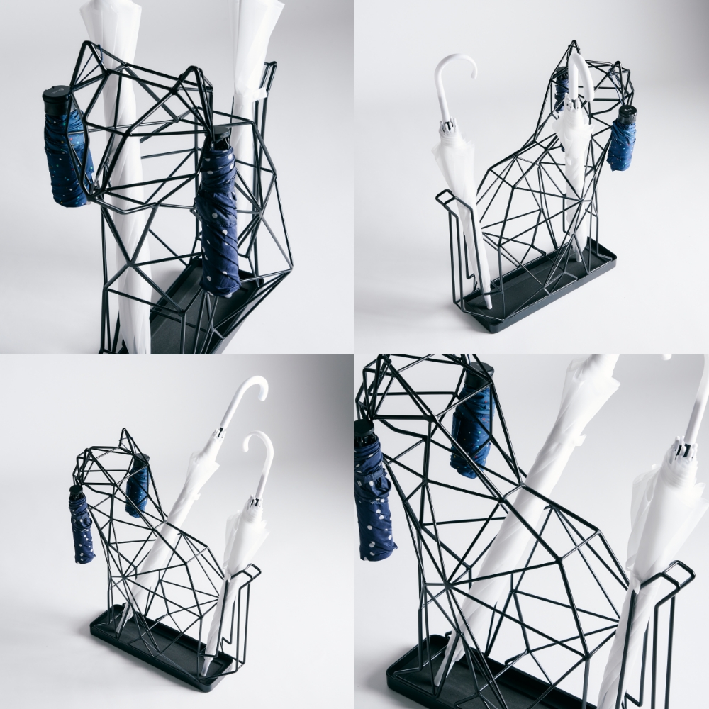 actwork's シャドーワイヤー キャット 傘立て UMBRELLA STAND CAT ネコ 猫 動物 アニマル 玄関 オフィス 店舗 入り口 モノトーン | ACT WORK'S | 11