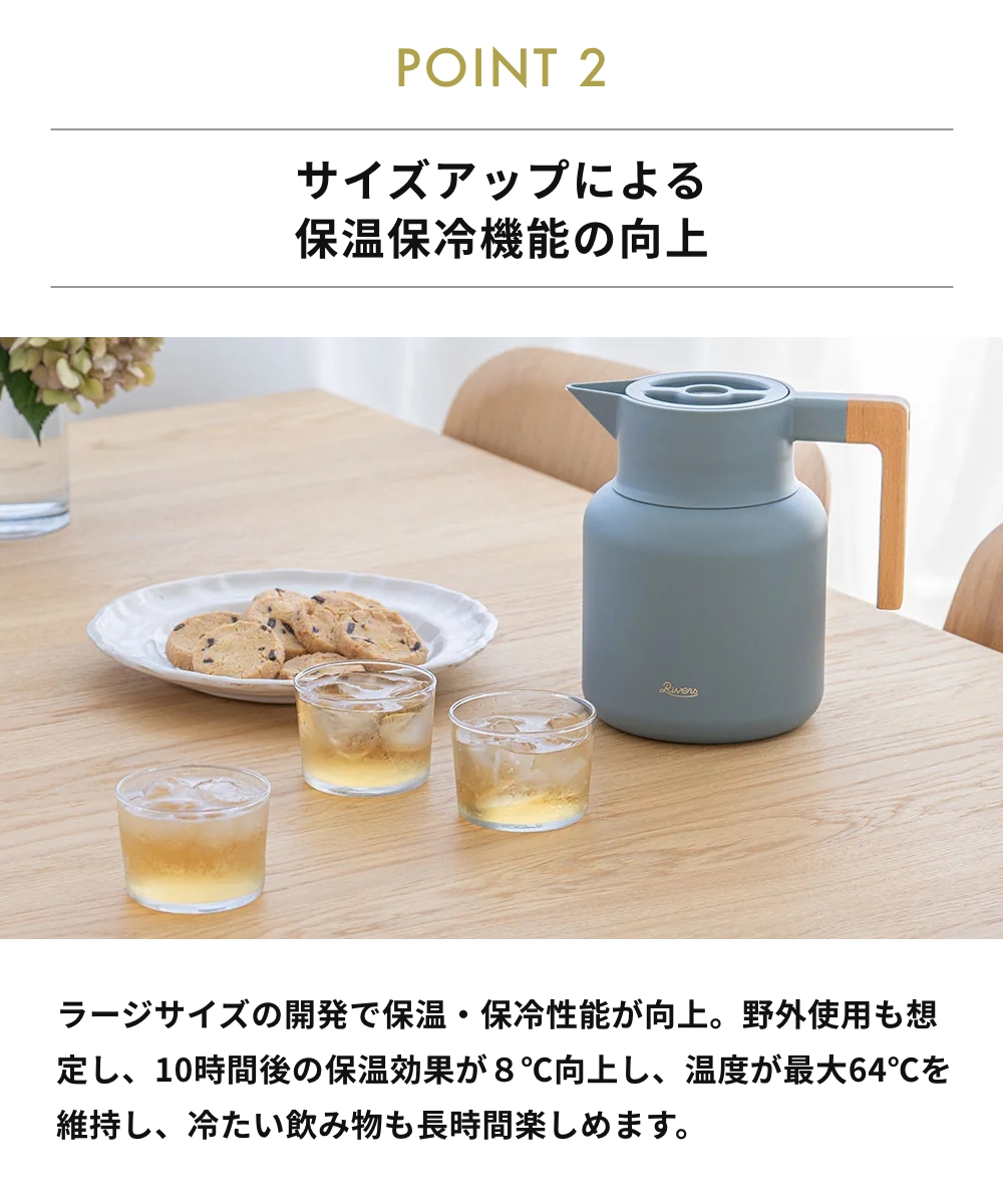 RIVERS（リバーズ） サーモジャグ キート1600 ステンレス製魔法瓶