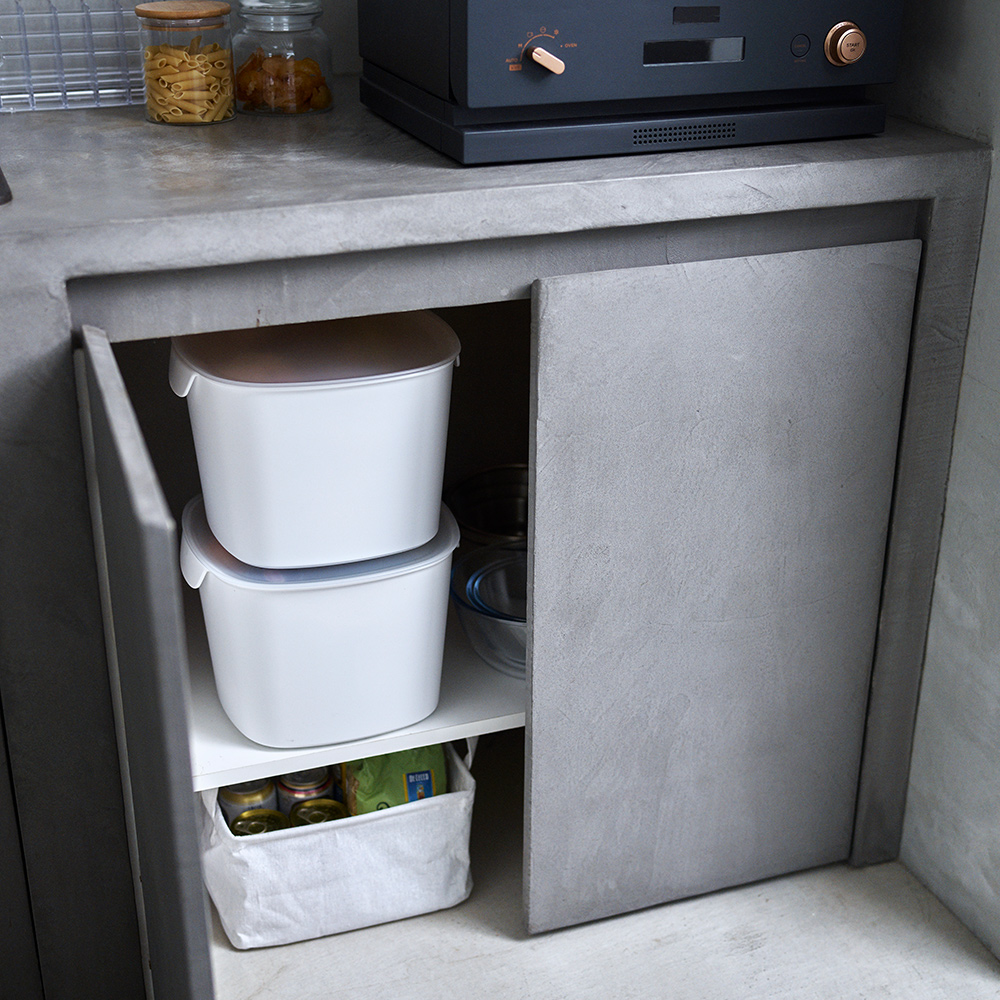 2個セット tidy バケットコンテナー 収納 コンテナ 10L バケット 掃除用具入れ 収納ボックス 収納ケース 耐熱 耐冷 耐衝撃 バケツ 多目的 | tidy | 08