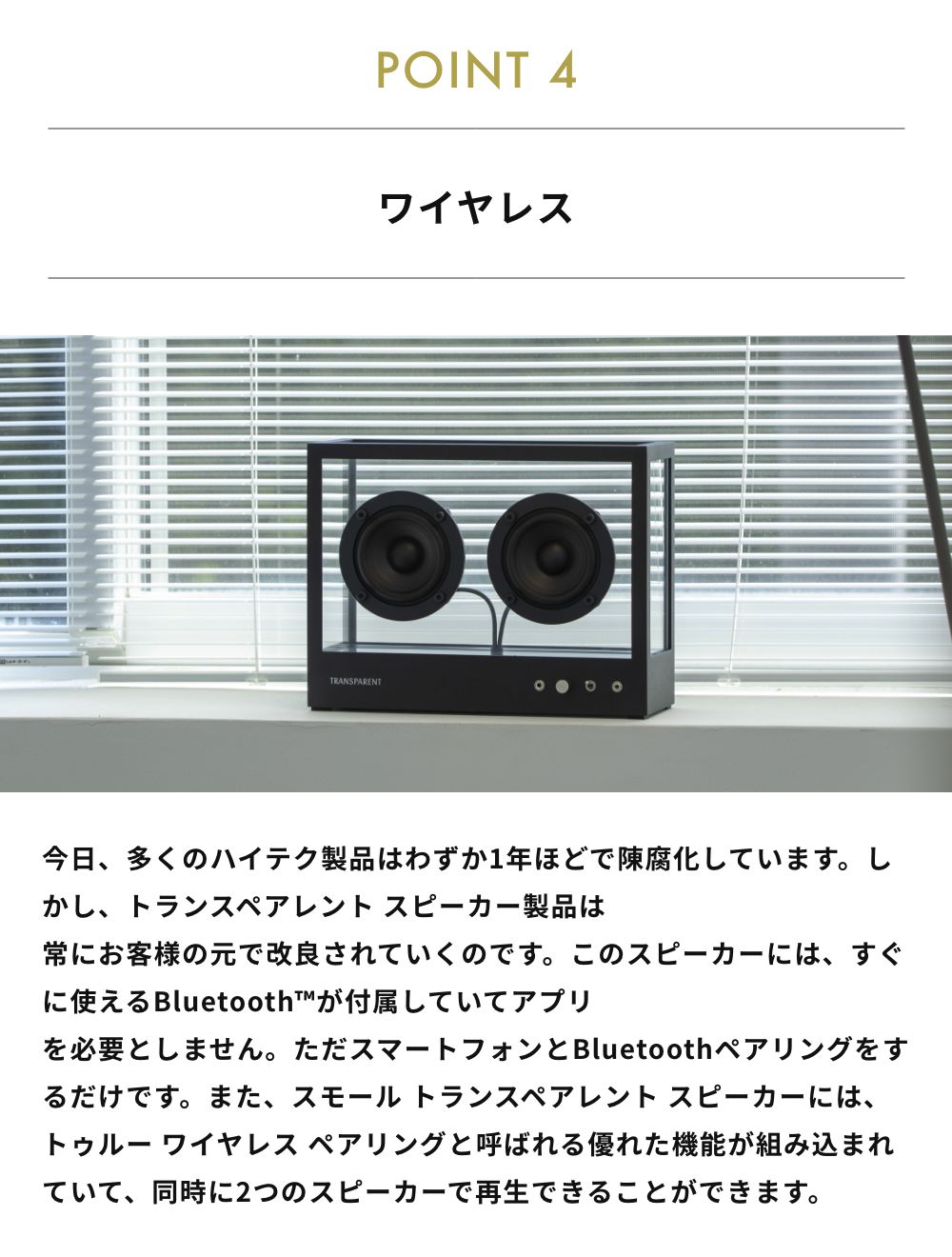 TRANSPARENT 全3色 Small Transparent Speaker トランスペアレントS