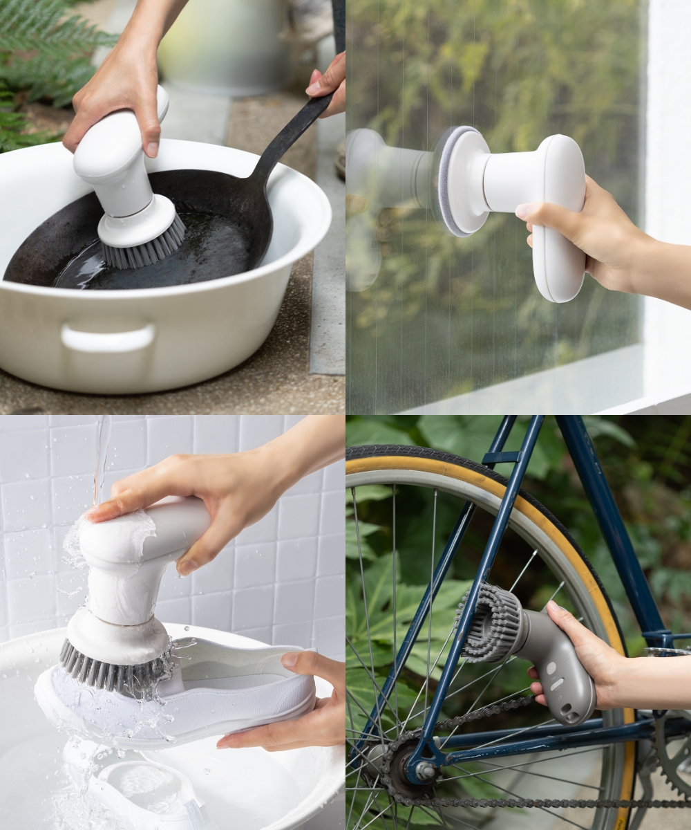 0（プラスマイナスゼロ） 全2色 激落ちくん コードレス電動ブラシ 防水