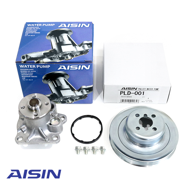 【送料無料】 AISIN アイシン精機 ウォーターポンプ 対策プーリー セット WPD-050 PLD-001 スバル プレオ L275F L285F  16100-B9280