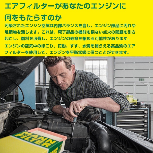 送料無料】 MANN エアーエレメント C2287 メルセデス・ベンツ Bクラス 245233 A 266 094 00 04互換 エアエレメント  エアーフィルター｜代購幫