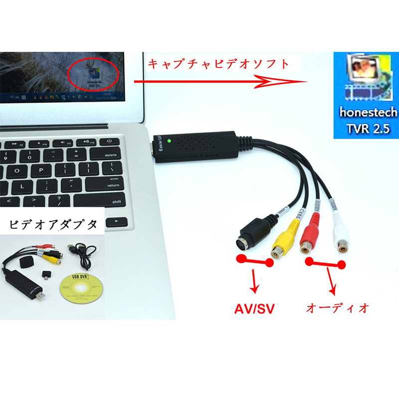 爆買 USB2.0接続 キャプチャーボード ビデオキャプチャー S端子