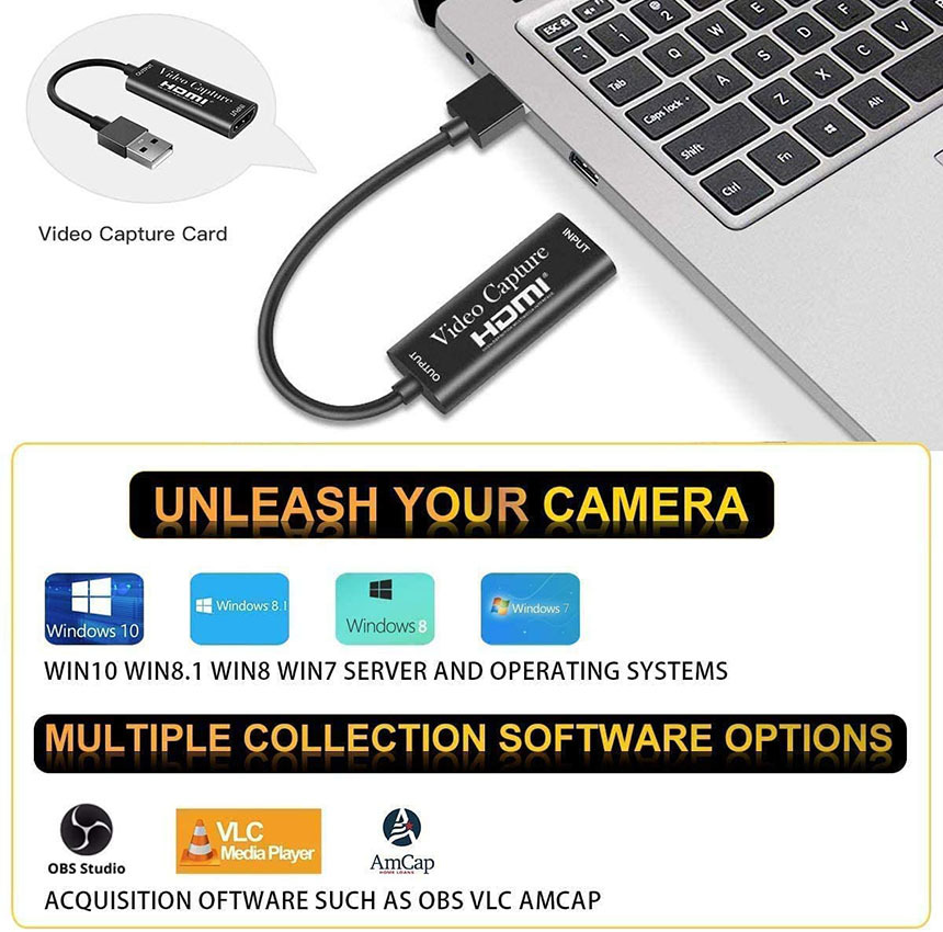HDMI キャプチャーボード USB2.0 1080P 30Hz ゲームキャプチャー