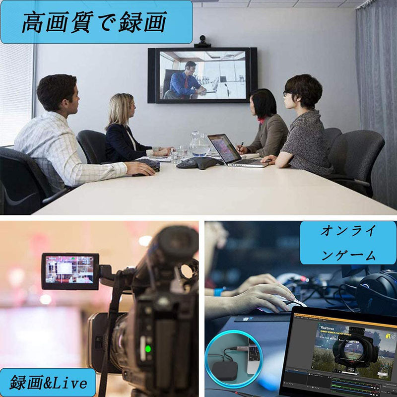 HDMI ビデオキャプチャカード キャプチャーボード USB2.0 1080P 30Hz
