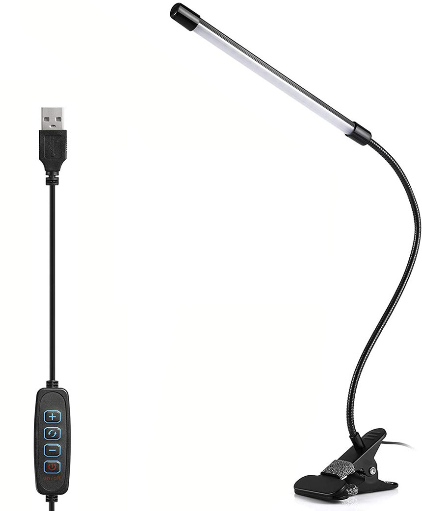 クリップライト デスクライト クリップ USB給電 3段階調色 10段階調光 ライト スタンド 電気スタンド テーブルライト 卓上スタンド 送料無料｜ad-hitshop｜02