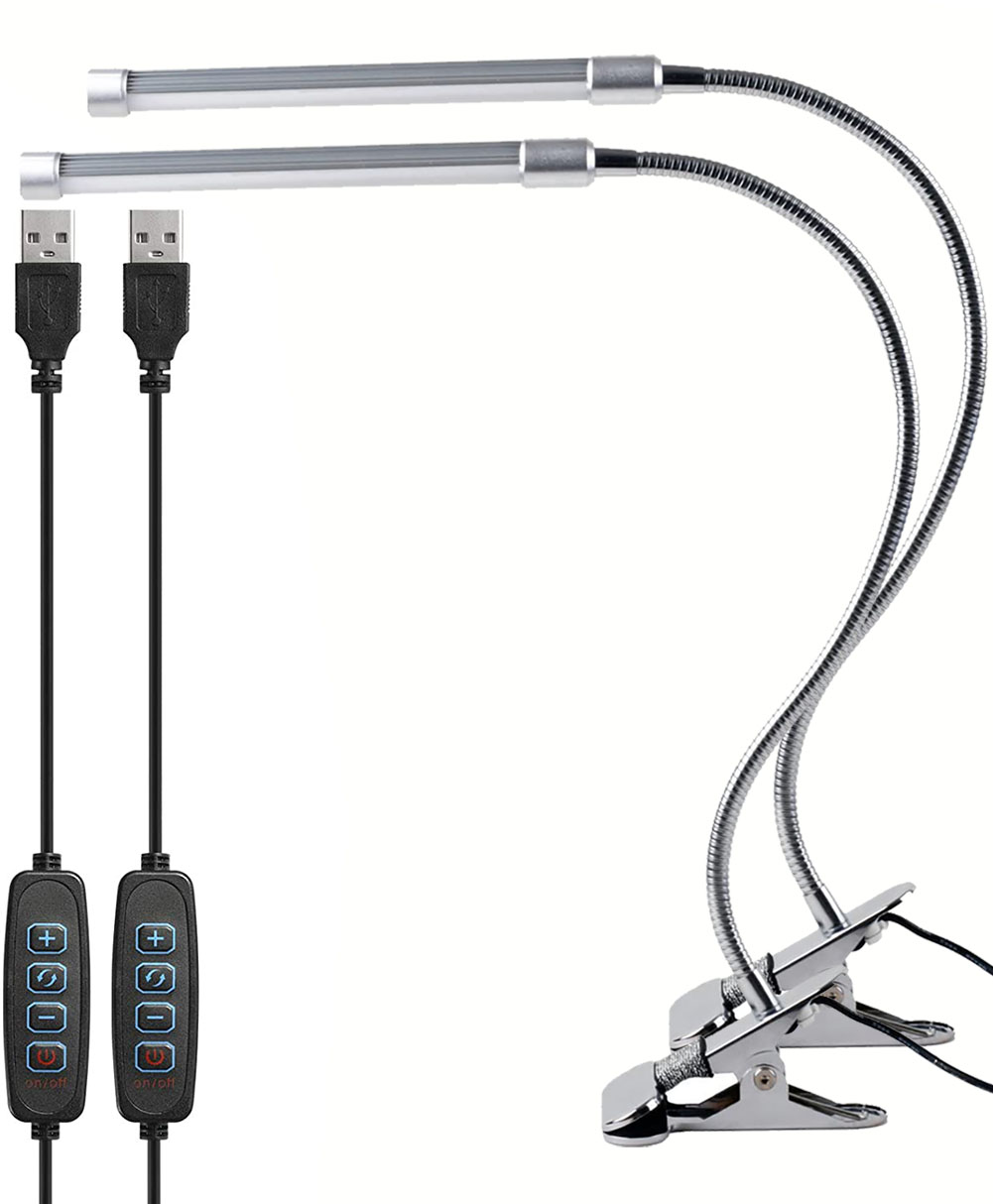 クリップライト 2個セット デスクライト クリップ USB給電 3段階調色 10段階調光 ライト 電気スタンド テーブルライト 卓上スタンド 送料無料｜ad-hitshop｜03