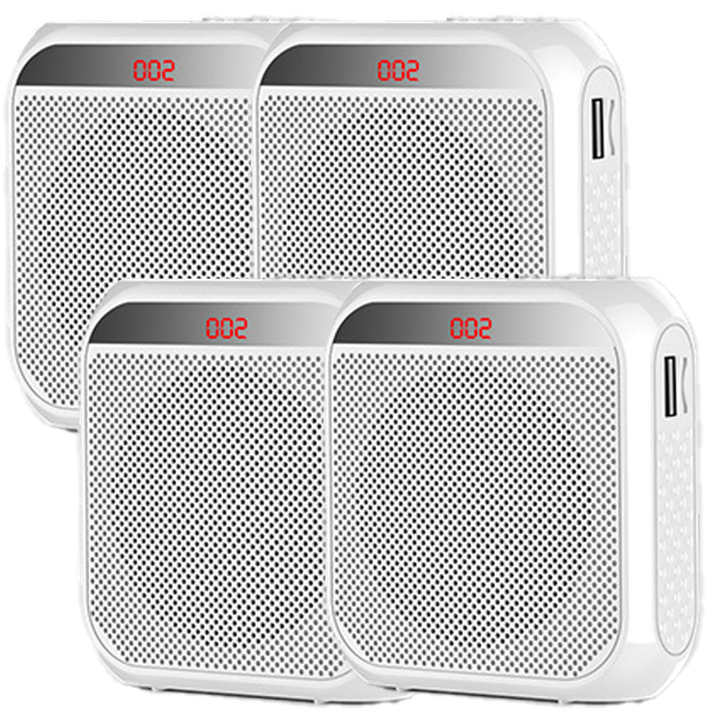 拡声器 ポータブル 4台セット ハンズフリー ヘッドセット 小型拡声