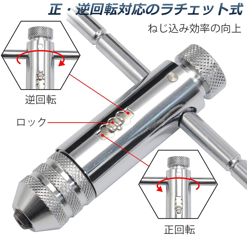 ネジタップ ドリルタップ タップセット ラチェット タップホルダー