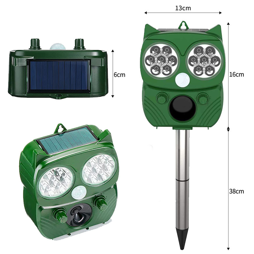 動物撃退器　害獣よけ　害獣撃退器　ソーラー充電　超長待機　LEDフラッシュライト 楽天市場】動物撃退器 害獣撃退器 超音波 フラッシュライト 警報