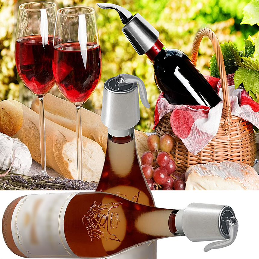 ステンレス ワイン栓 ワインストッパー ボトルキャップ ワイン保存器具 ストッパー 密閉栓 ワイン用品 酸化防止 栓 ワインツール 送料無料