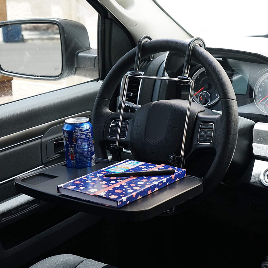 車 テーブル ハンドル テーブル 車用テーブル 車載用テーブル 車内食事用テーブル 車用トレイ 角度調整可能 高さ調節可能 安定感 後部座席 運転席  :d07-37a:ヒットショップ 通販 