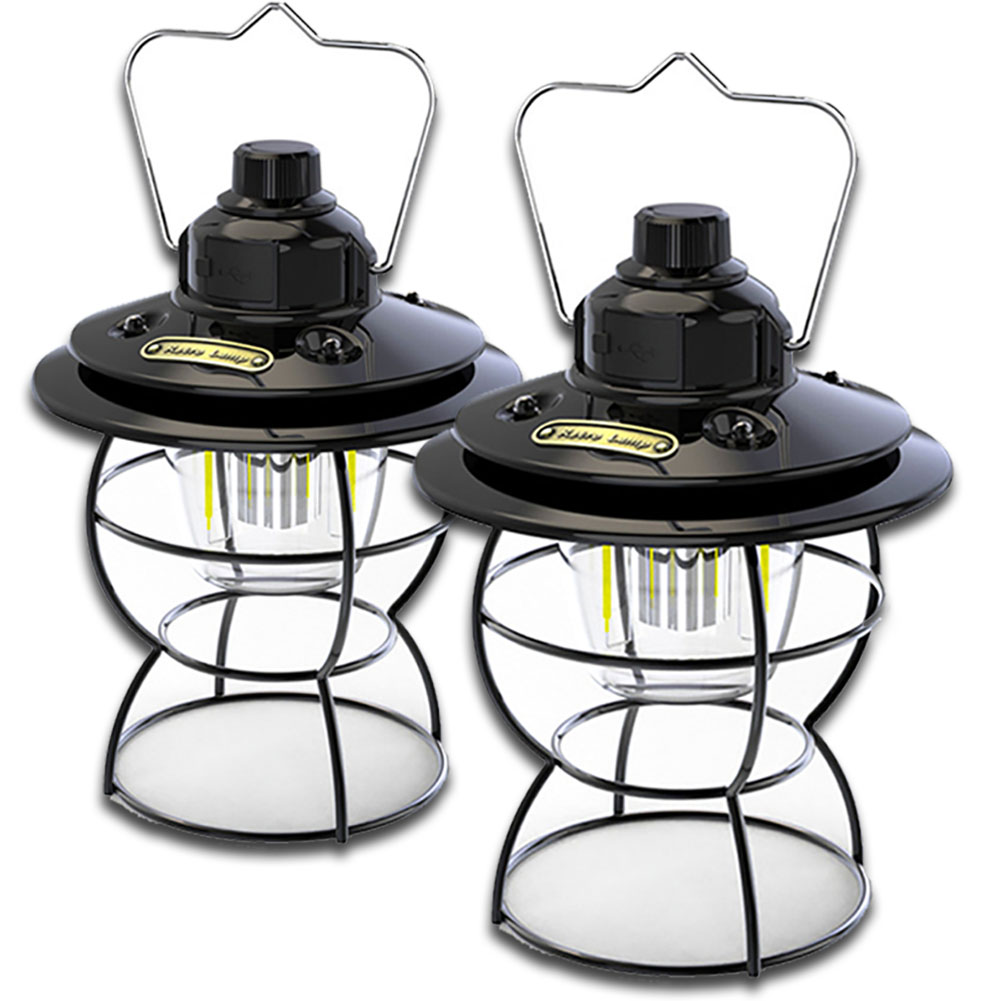 ランタン 充電式 屋外 おしゃれ LEDランタン 2個セット レトロ