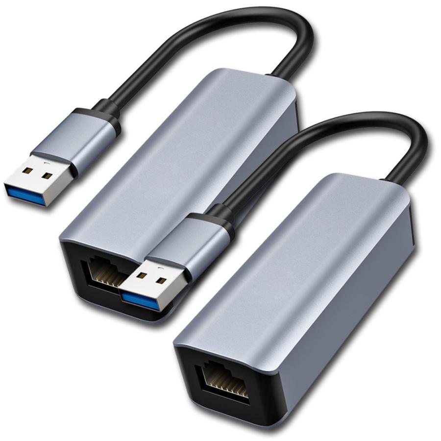 USB3.0 Type C LAN 変換アダプター 2個セット 有線LANアダプター 1000Mbps イーサネット USB3.0 USB-C 選べる｜ad-hitshop｜02