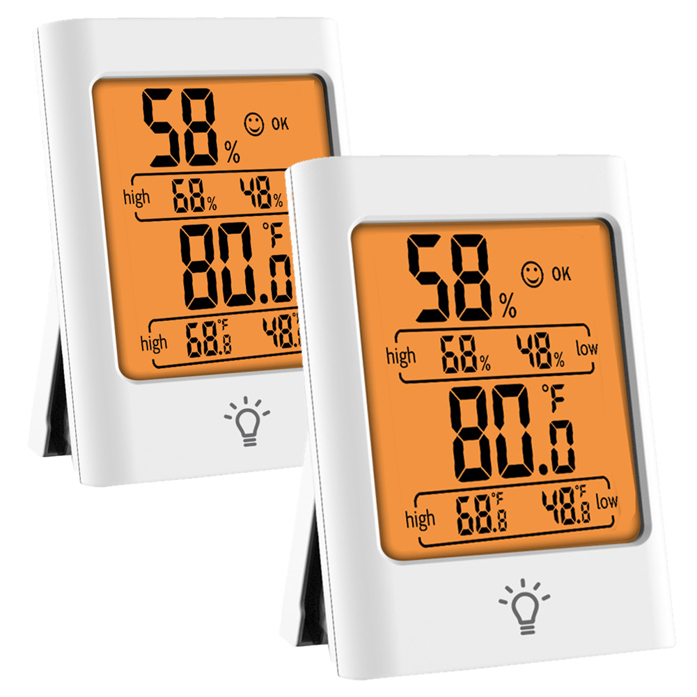 デジタル 温度計 湿度計 温湿度計 2個セット 最高最低温湿度値表示 LCD