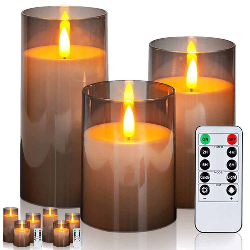 ひかりがゆれるLEDキャンドル　リモコン式　９個ずつ LEDキャンドルライト キャンドルライト テーブルライト 9点セット