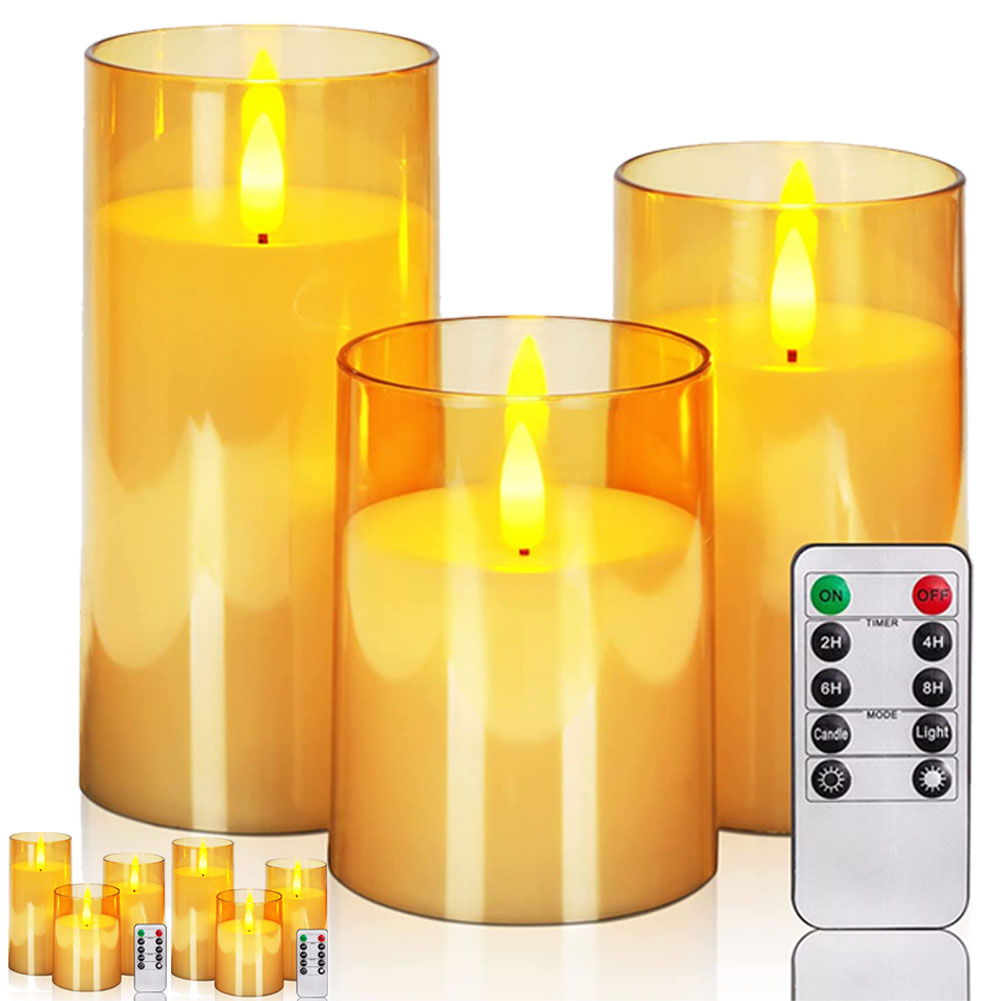 ひかりがゆれるLEDキャンドル　リモコン式　９個ずつ LEDキャンドルライト キャンドルライト テーブルライト 9点セット