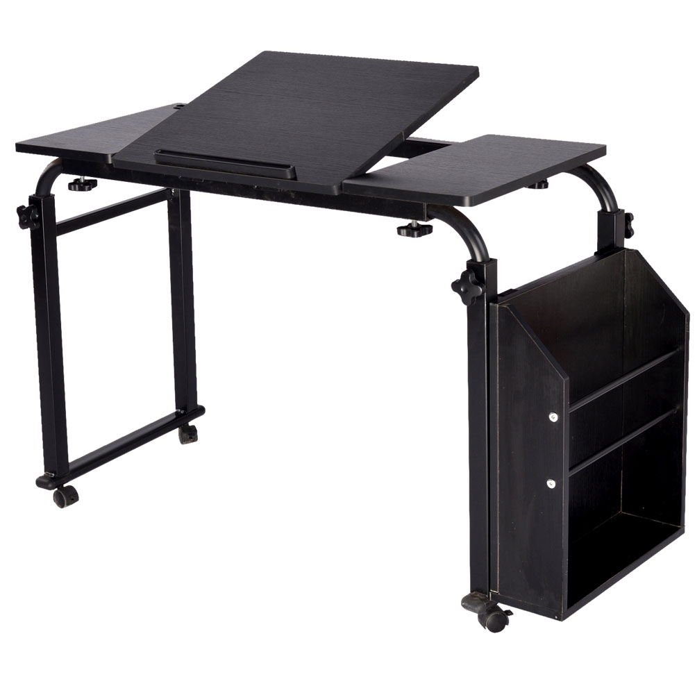 ベッドテーブル サイドテーブル 伸縮可能 天板 角度調節 おしゃれ 介護