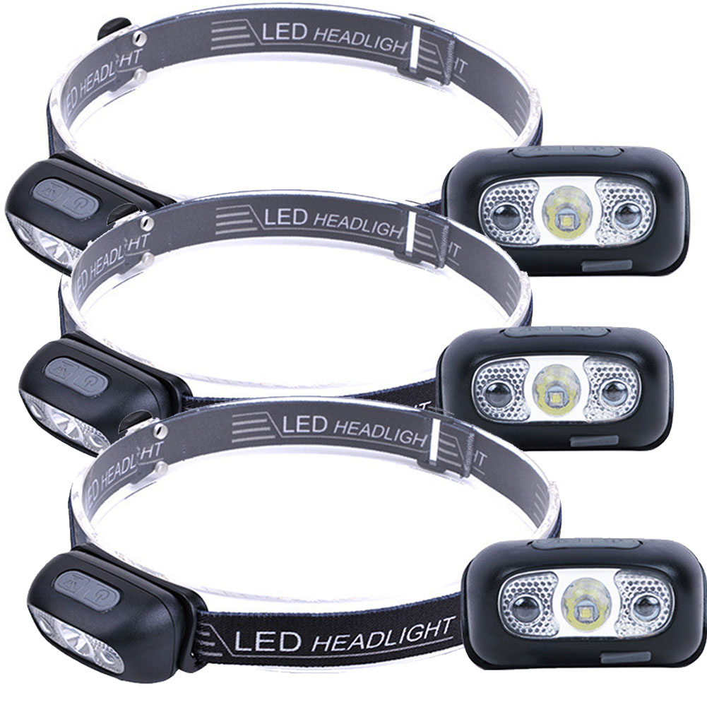 ヘッドライト ledヘッドライト 充電式 USB 3個セット ヘッドランプ 角度調整可 4種点灯モード 超軽量 高輝度 アウトドア用 ヘッドライト I｜ad-hitshop｜02