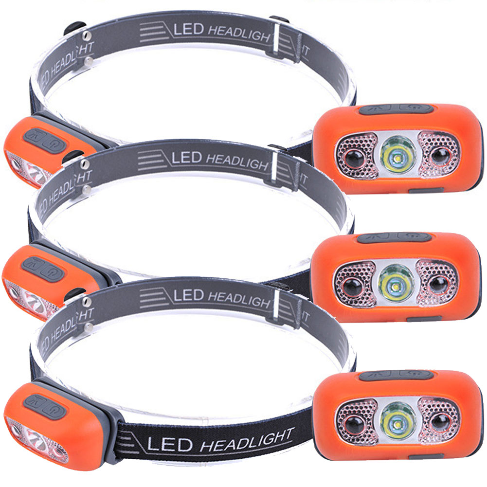 ヘッドライト ledヘッドライト 充電式 USB 3個セット ヘッドランプ 角度調整可 4種点灯モード 超軽量 高輝度 アウトドア用 ヘッドライト I｜ad-hitshop｜03