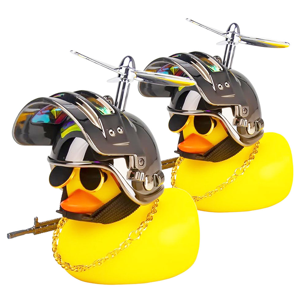 自転車ライト アヒルライト 黄色アヒル 2個セット 可愛い 自転車ベル