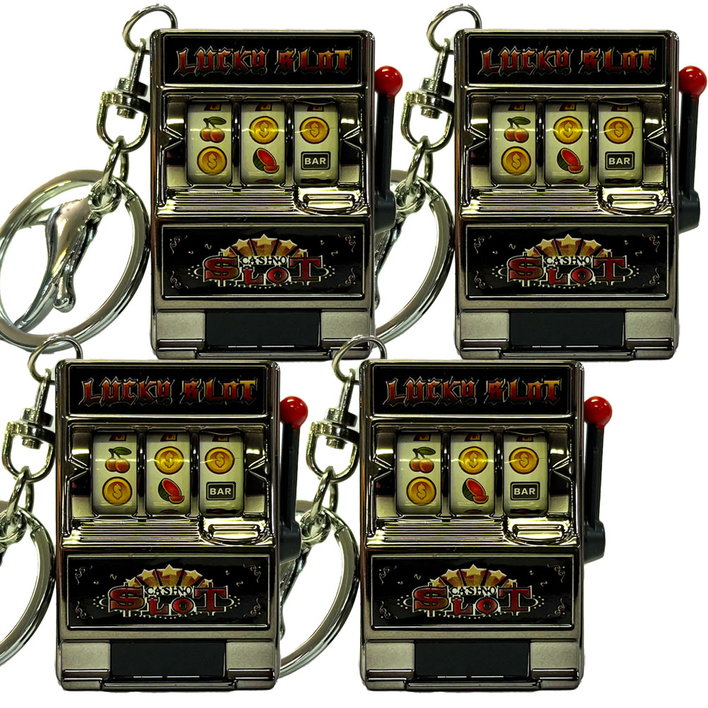 キーホルダー キーチェーン キーリング 4個セット スロットマシン
