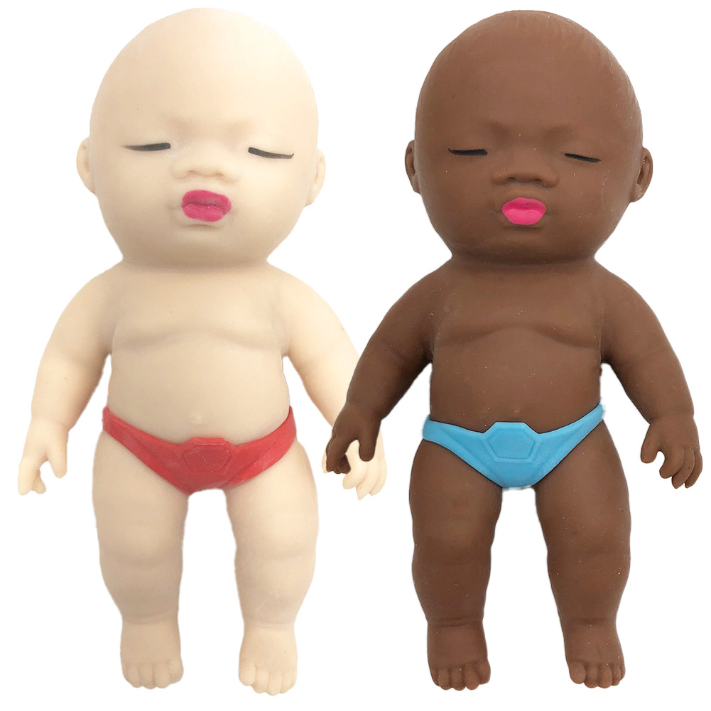 赤ちゃん スクイーズ 人形 スモールサイズ 2個セット おもちゃ可愛い