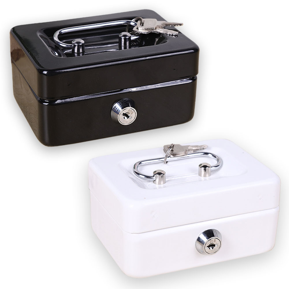 爆買 収納BOX 貯金箱 収納箱 2個セット 小物入れ ミニ 小型 小さい 金庫 防犯 小銭入れ 保管 片づけ 鍵つき 鍵付き 鍵 金属製 コイン