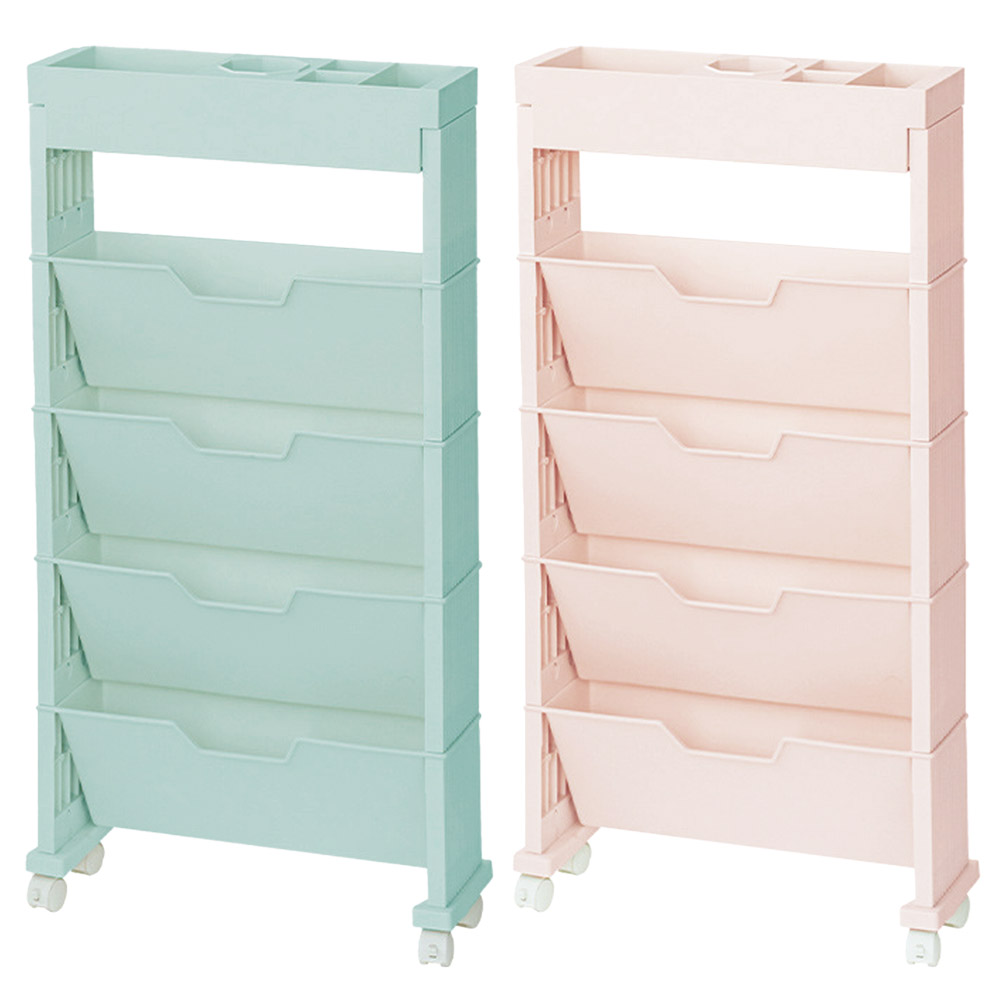 収納ラック キャスター付 2台セット マガジンラック デスク下収納 収納