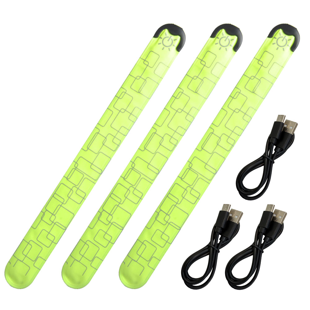 爆買 LEDアームバンド 充電式 光る バンド 6色選べる 3本セット