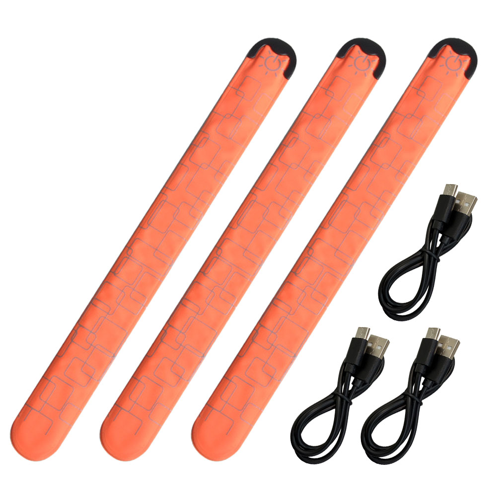 爆買 LEDアームバンド 充電式 光る バンド 6色選べる 3本セット