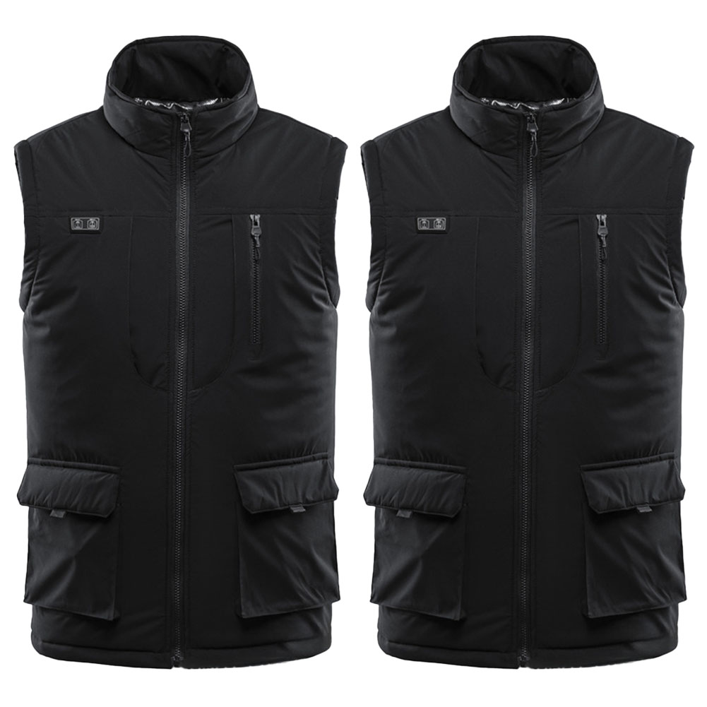 電熱ベスト 電熱ウェア 2枚セット ヒーターベスト ベスト ヒーター 暖かい 4サイズ M L XL 2XL XXL 電熱ジャケット 防寒 インナー ノースリーブ 加熱ベスト メンズ レディース 速暖 あったかい あたたかい 大きいサイズ USB給電 DC 防寒ウェア 黒 ブラック 緑 ネイビー 紺色 電熱ベスト 電熱ウェア 2枚セット ヒーターベスト ベスト ヒーター