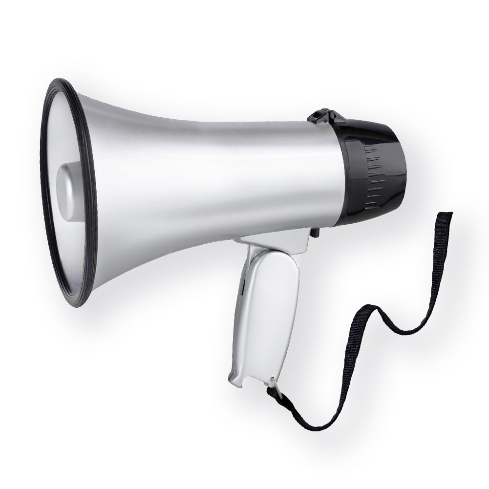 爆買 メガホン 拡声器 録音 再生 機能付き 25W サイレン コンパクト