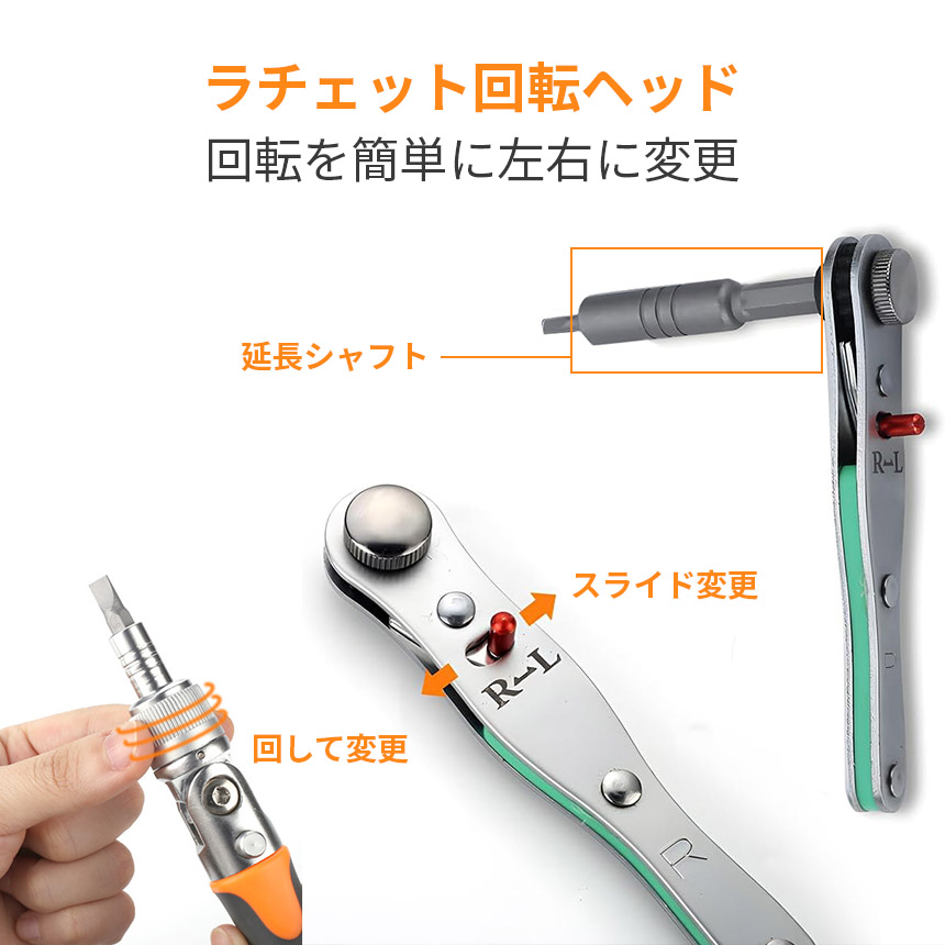 工具セット　ドライバーセット　ラチェットレンチ　ラチェットセット　六角レンチ ドライバーセット ラチェット ラチェットレンチ 六角ねじスパナ 六角