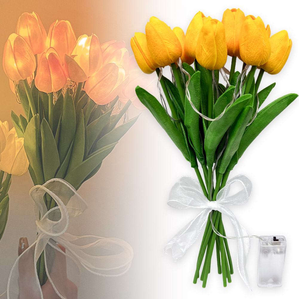 爆買 チューリップ フラワーライト 3色選べる 造花 LED インテリア