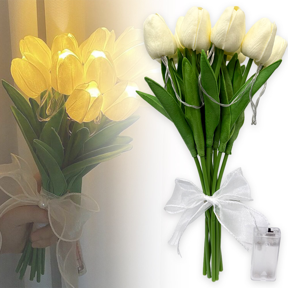 チューリップ フラワーライト 3色選べる 造花 LED インテリア ライト