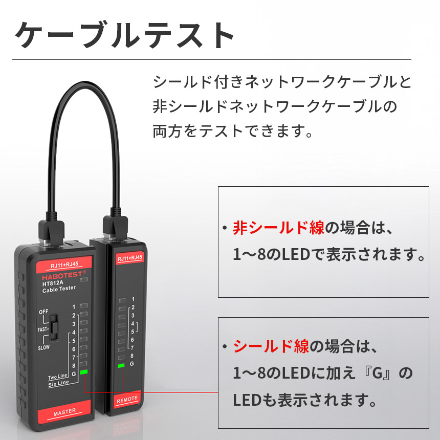 3個セットLANケーブルテスター RJ45 RJ11 対応 配線チェッカー 導通