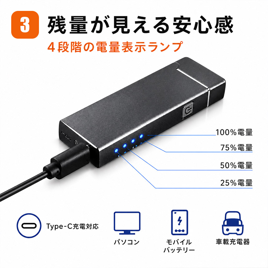 プラズマライター 電子ライター USB充電式 ライター プラズマ アーク