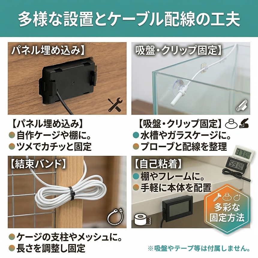 3個セット 温湿度計 デジタル 温度計 湿度計 センサー プローブ コード
