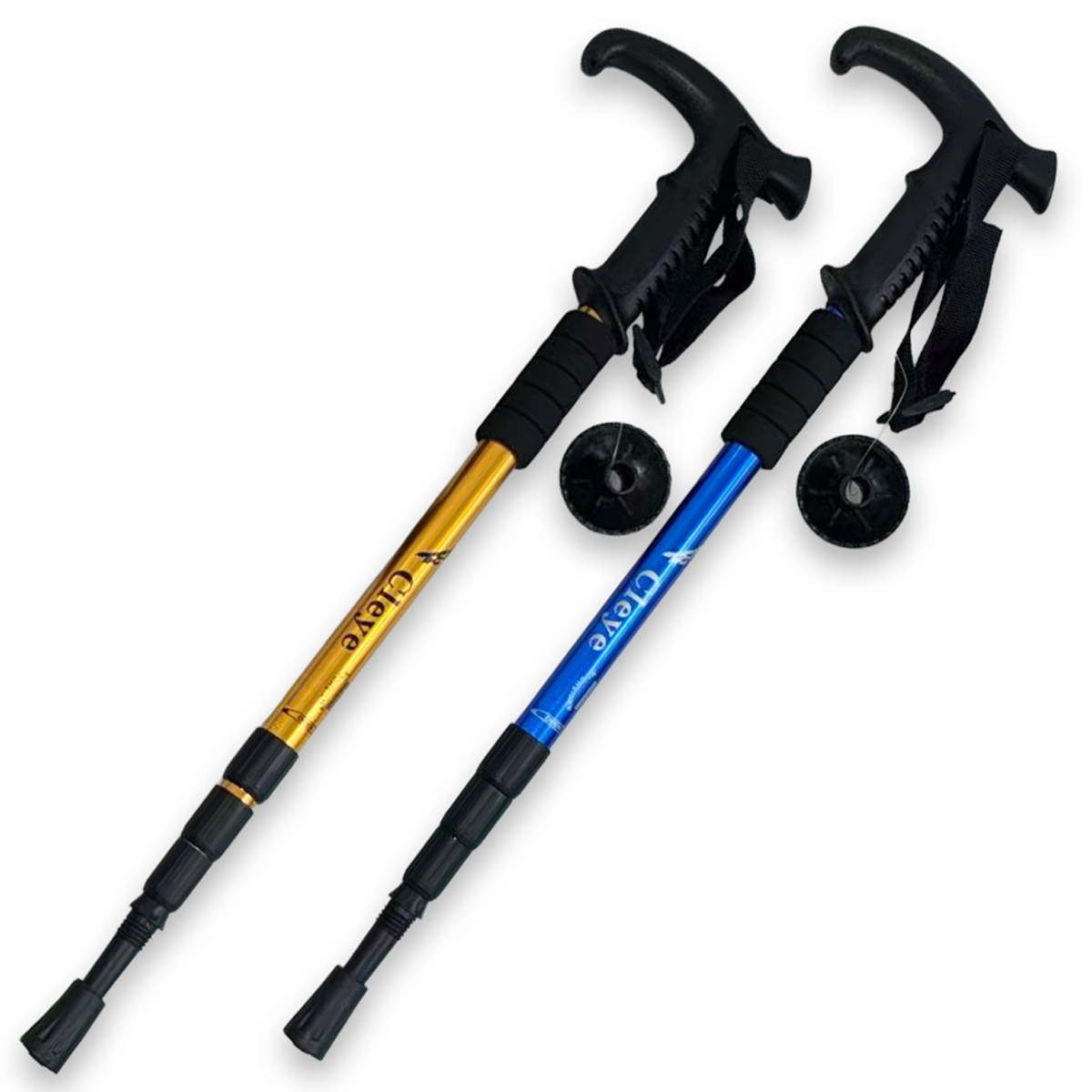 爆買 2本セット トレッキングポール 伸縮式 55〜110cm T型グリップ