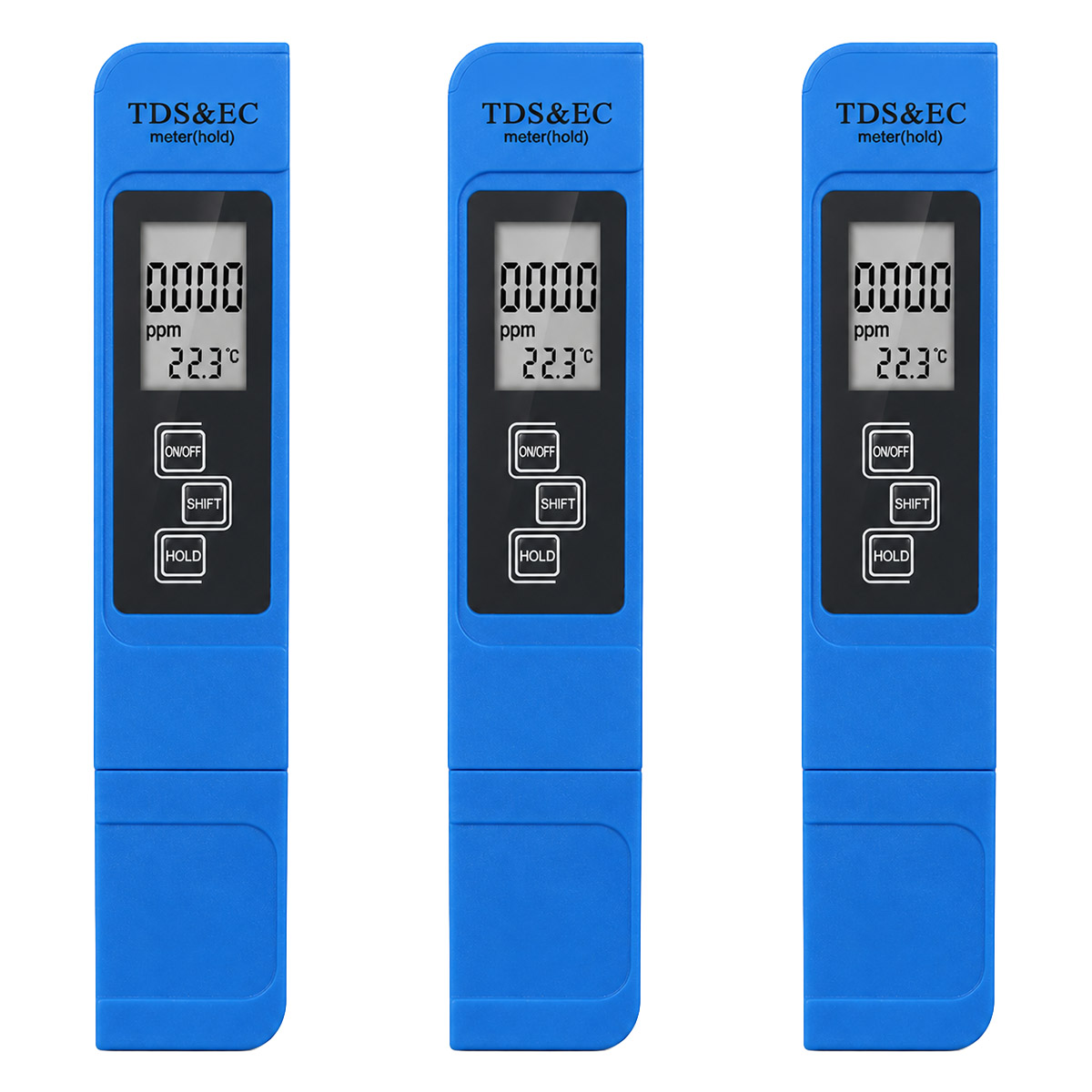 3個セット TDSメーター 水質測定器 ECメーター 温度計 三合一 水質測定