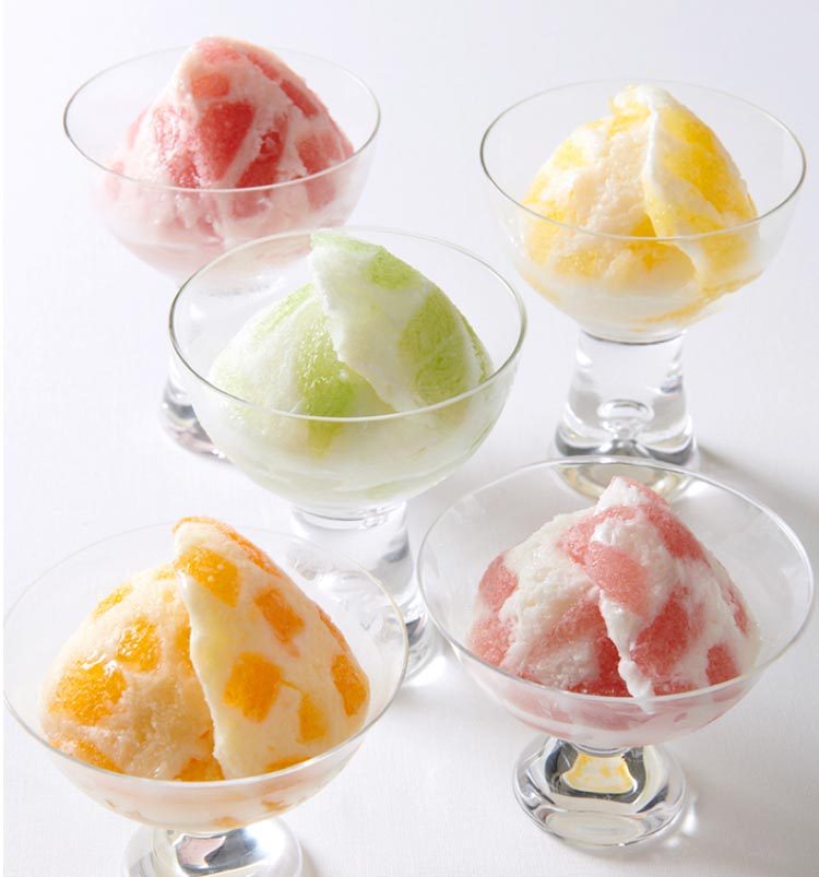 ひととえ 凍らせて食べるアイスデザート〜国産フルーツ入り〜