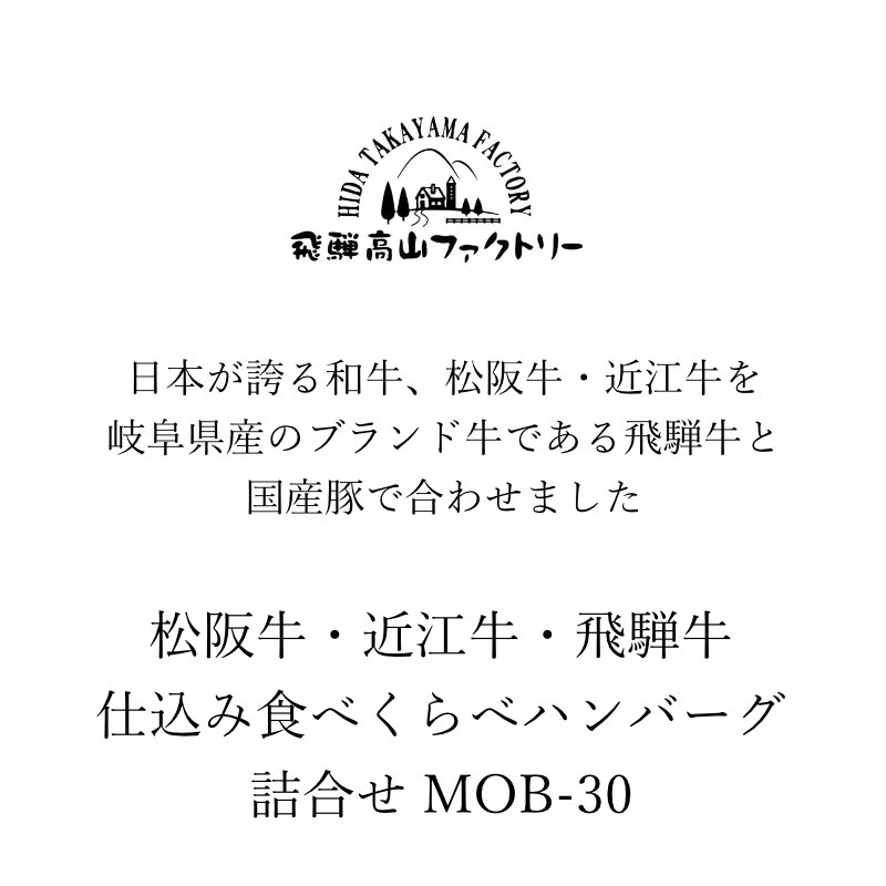 飛騨高山ファクトリー 和牛食べ比べハンバーグ