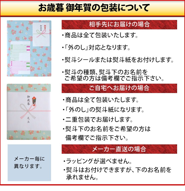 お歳暮 御年賀対応について