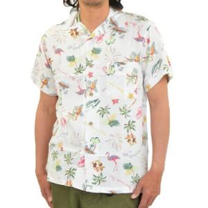 アロハシャツ メンズ 大きいサイズ 3L 4L 半袖シャツ 開襟シャツ オープンカラー 花柄 ハワイ...