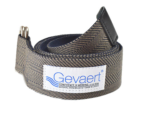 日本製 GEVAERT リバーシブル ヘリンボーン Wリング ベルト メンズ