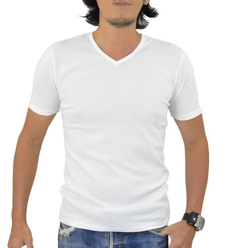 Tシャツ メンズ 半袖 無地 Uネック Vネック 半袖Tシャツ カットソー インナー 下着 インナーシャツ 綿 ポリエステル  シンプル&frasl;2点までメール便可能