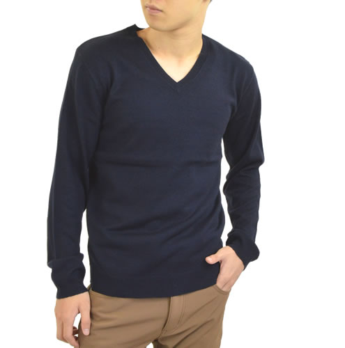 洗える カシミアタッチ ニットセーター 暖かい 保温 ハイゲージニット